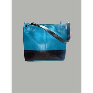 Montana West Blue and Brown Shoulder Tote Bag